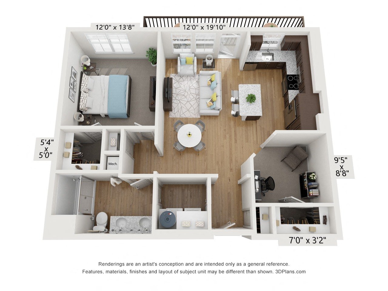 a 1 bedroom floor plan  summit  503 sq ft